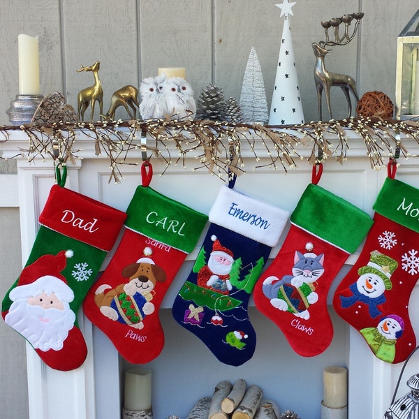 Christmas Stocking Personalized - Happy Santa