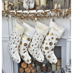 Personalized elegant christmas stockings Clearance