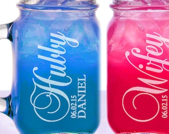 Personalized Wedding Gift, Mr And Mrs Glasses, Bridal Shower Gift