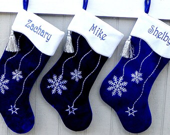blue christmas stockings snowflake hanukkah bling snowflake personalized stocking elegant modern family stocking silver decor monogramed - Blue Christmas Stockings blue christmas stockings snowflake hanukkah bling snowflake personalized stocking elegant modern family stocking silver decor monogramed - Blue Christmas Stockings
