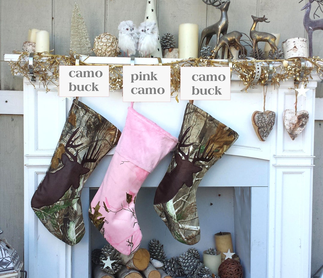 Pink Camo Christmas Stocking 