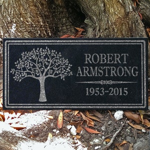 Custom Memorial Stone Personalized Loving Memory Granite Memorial Plaque Gift Sympathy Remembrance Garden Grave Marker Stone Indoor Outdoor