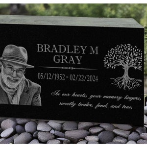 Personalized Memorial Stone for Loved Ones | Grave Marker, Burial Plaque, Cemetery Marker | Tree Dedication |  In Loving Memory Tombstone