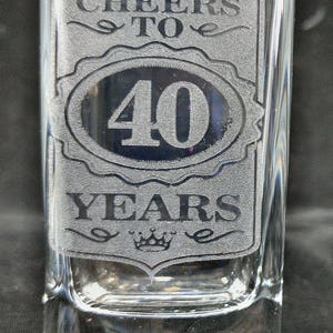 21st Birthday Shot Glass Cheers to 21 Years Glass Custom Engraved Birthday Party Favor Present Guests 30th 40th 50th 60th 70th 80th Custom image 2