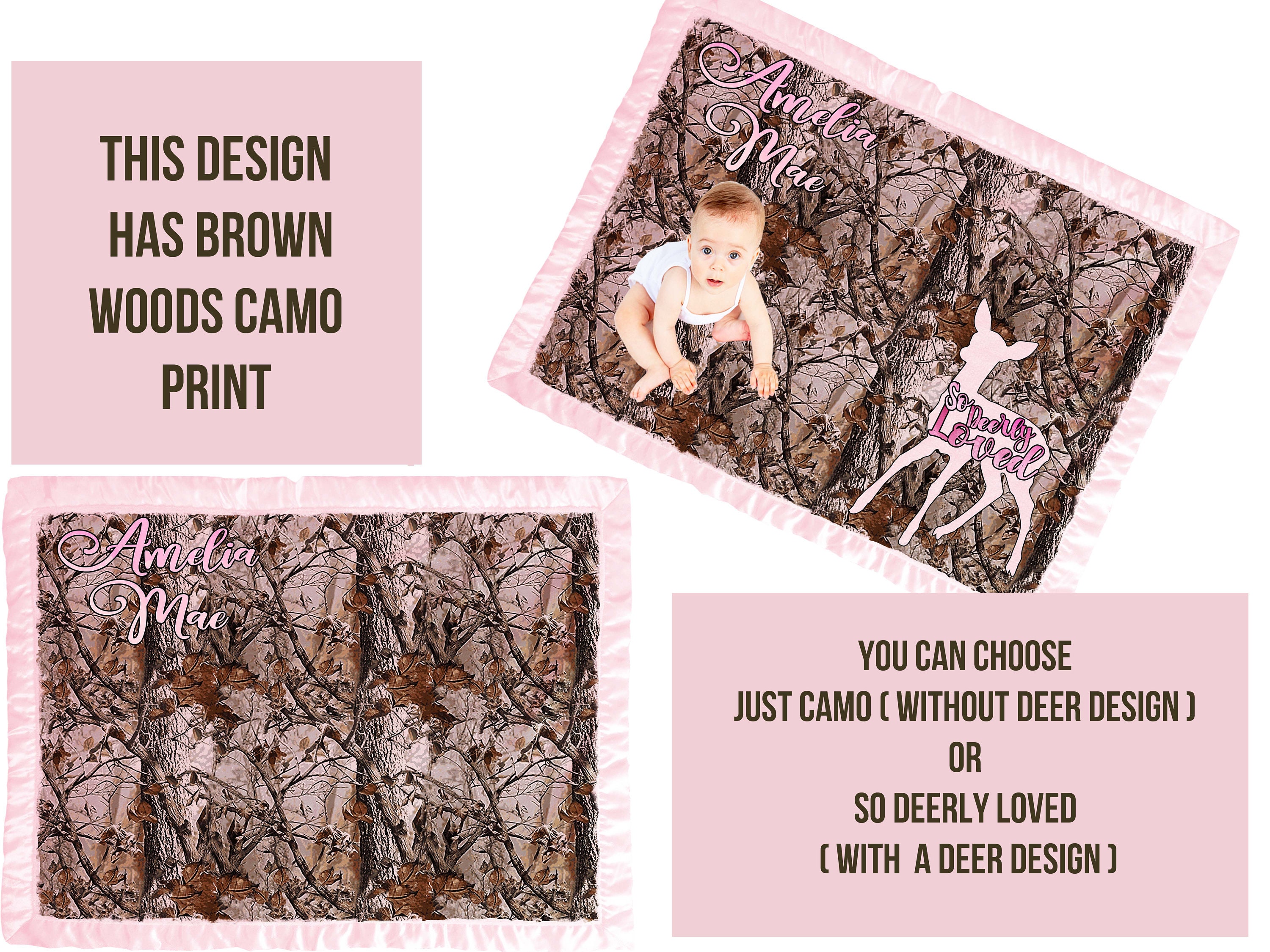 Personalized Green Camo Blanket - Custom Name Baby Swaddle Or Pet Blanket, 30x40 Inch Soft Fleece Gift - View #3