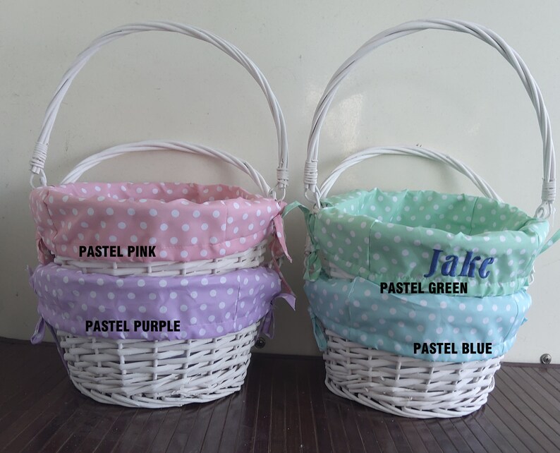 Personalized Easter Basket easter Baskets Folding Handle Etsy