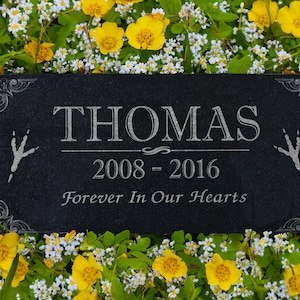 Personalized Chicken Memorial Stone w/ Photo: Rooster Headstone, Hen Grave Marker, Outdoor Backyard Bird Burial Marker, Pet Garden Tribute
