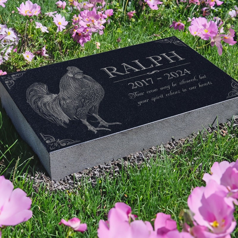 Rooster Memorial Plaque - Etsy