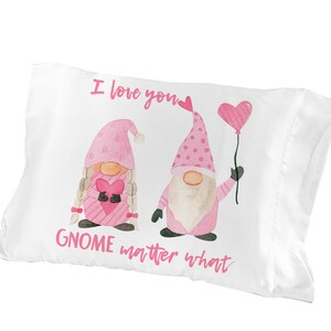 Valentines Day Gnomes | Valentine&#39;s Day Gift For Him Her |  Couple Pillow Case Gift | Valentine Day Gnome Decor