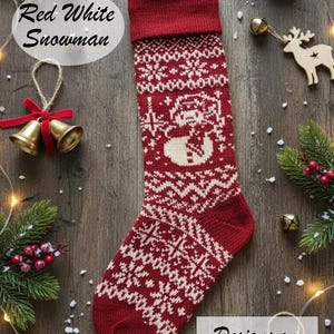 28" Personalized Knit Christmas Stockings | XL Fair Isle Reindeer ...