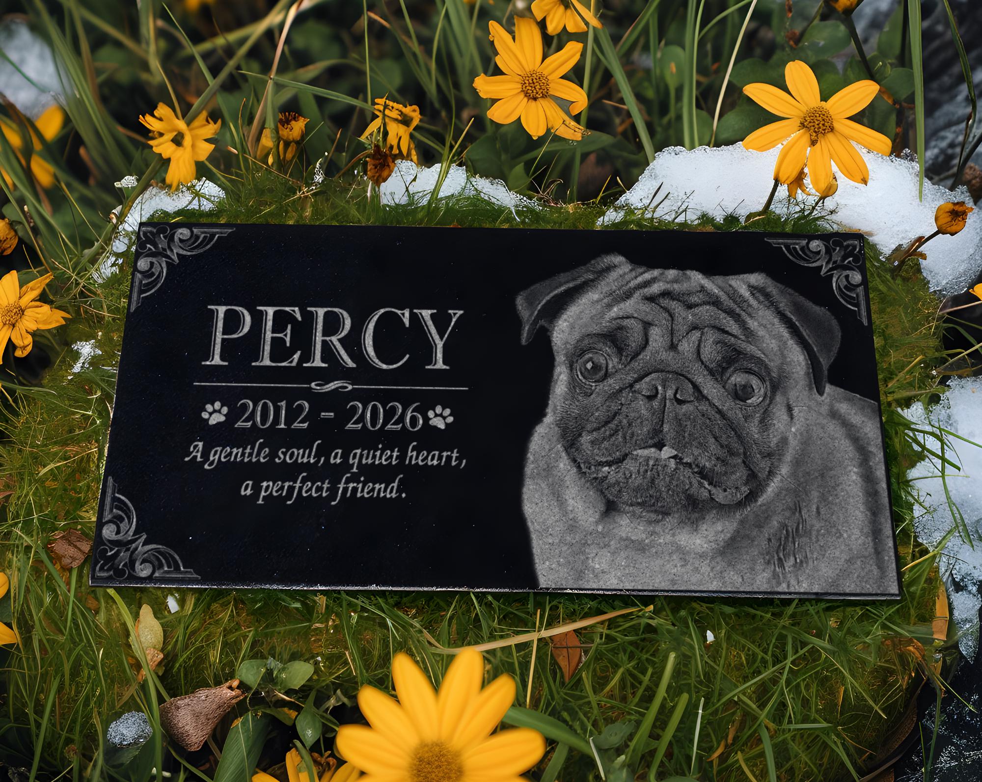 Personalized Custom Granite Dog Cat Memorial Headstone
