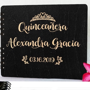 Quinceanera Favor Gift Centerpiece for Guests 15th Birthday Party Decoration Custom Mis Quince Decor Guestbook Sign in for Sister for guests