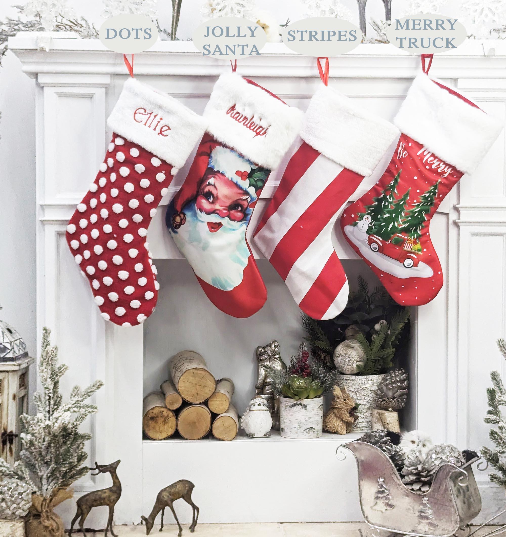 Stockings Were Hung On The Chimney - Personalize With Family Initials - Live Edg