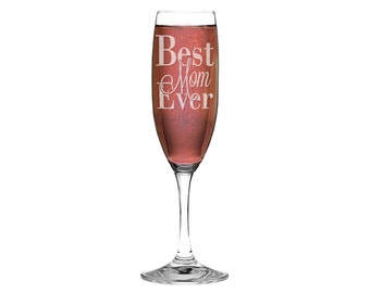 One Best Mom Ever 2025 Champagne Glass Mother's Day Champagne Flute Gift for Mom Gift for Wife Mum Gifts from Daughter Son Husband for Her