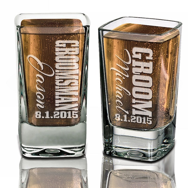 Groomsmen Gifts Wedding Shot Glasses Best Man Father of the Bride Groom Usher Engraved Weddding Favor Idea Custom Bulk Personalized Discount