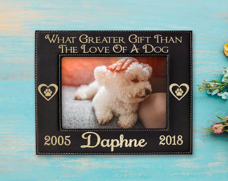 In Memory Personalized Dog Picture Frame Loving Pet Sympathy Etsy