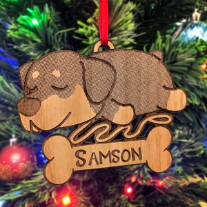 Cute Rottweiler Puppy Ornament for Son Daughter Wife Gift for Husband Best Family Member Housewarming Gift Christmas Decor Birthday Gift