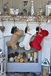Dog Bone Christmas Stockings Christmas Decor Embroidered Personalized Holiday Pet with Bone Customized Embroidered with Dog's Name 