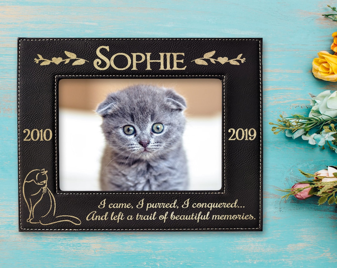 Sympathy Pet Loss Cat Dog Personalized Picture Frame for Family ...