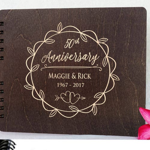 Anniversary Guest Book Anniversary Guestbook Custom Guest Etsy