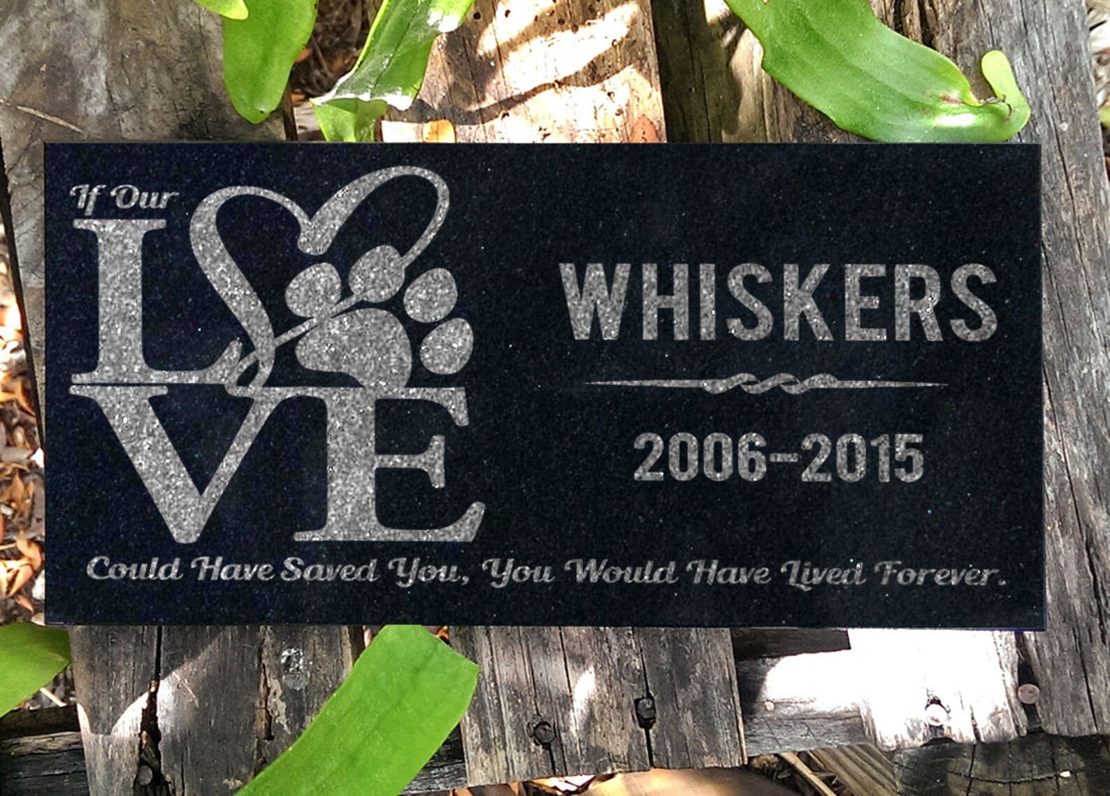 Pet Headstones LOVE Heart Paws Pet Grave Markers Memorial Etsy