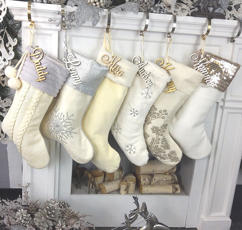 18 Inch Christmas Stockings,Burgundy And Ivory Knit Bulk