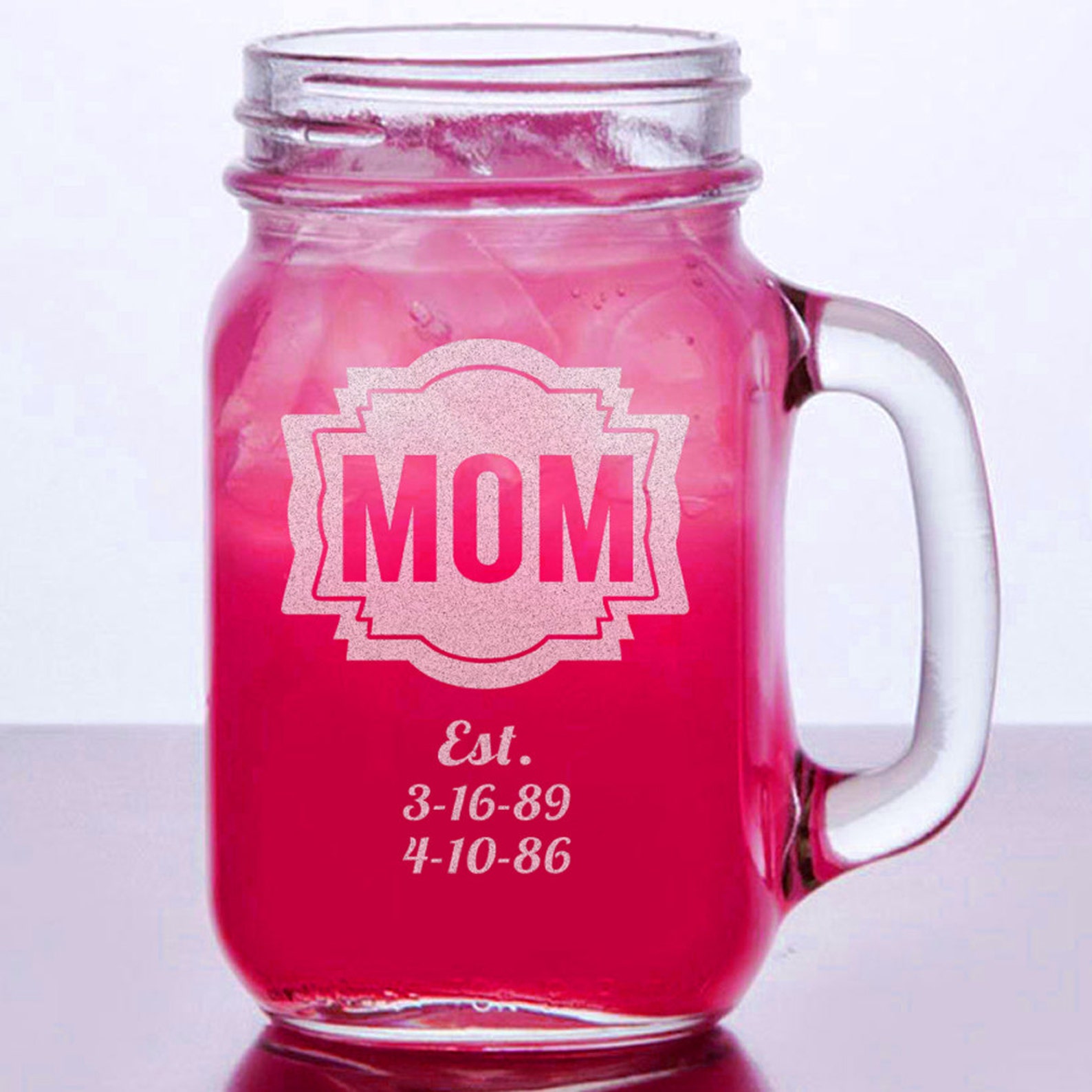 Birthday dates. Mug Jar. Gift for mom. Gift for mom on her Birthday.