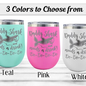 Mama Shark Needs a Drink Do Do Novelty Stemless Wine Glass First Mothers Day Gift from Daughter, Son Funny Sayings for New Mom Wife Birthday image 7