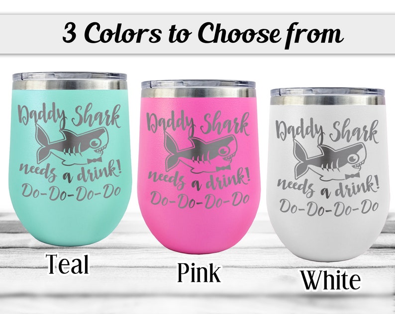 Mama Shark Needs a Drink Do Do Novelty Stemless Wine Glass First Mothers Day Gift from Daughter, Son Funny Sayings for New Mom Wife Birthday image 7