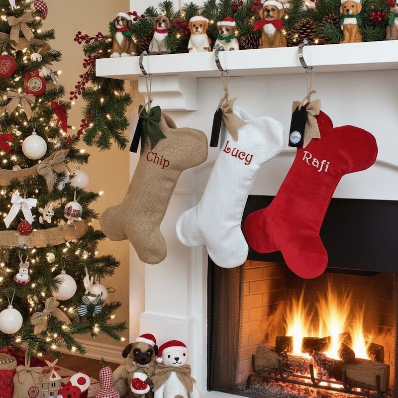 Dog Christmas Stocking Bags Etsy