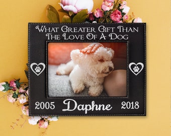 In Memory Personalized Dog Picture Frame Loving Pet Sympathy Gift Pet Loss Dog Passing Memorial Photo Frame Family Member Best Friend Rescue