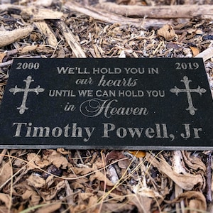 Memorial Plaque Remembrance Loving Memory Grave Marker Funeral Grief ...