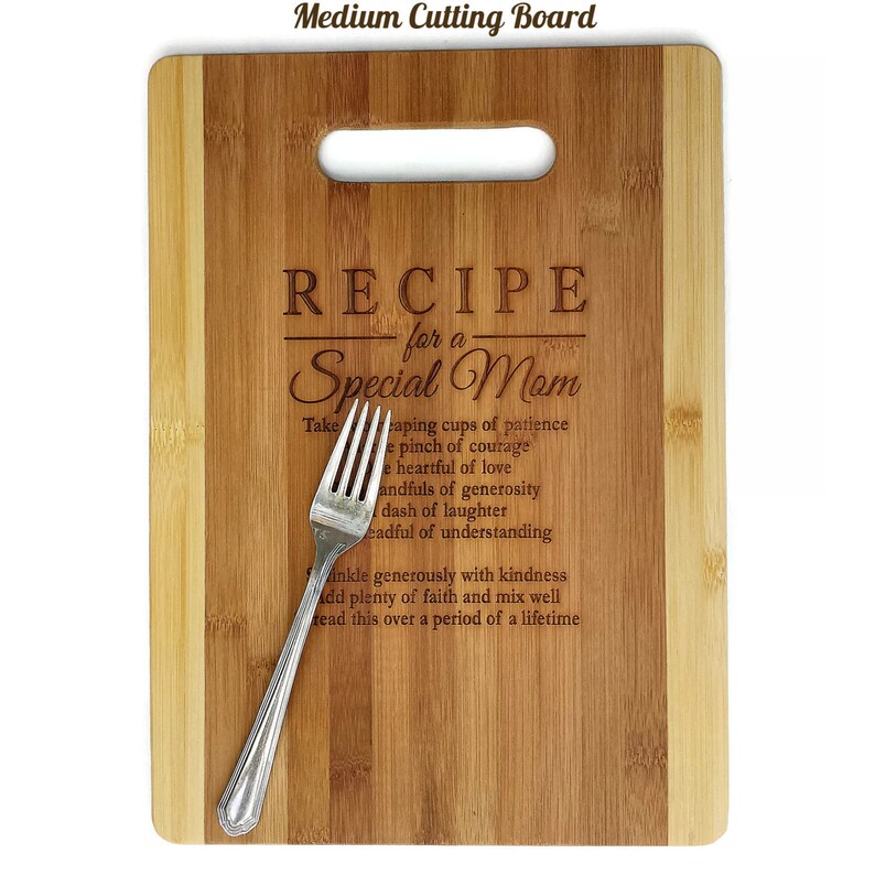 Mothers Gift Personalized Recipe for a Special Mom Custom Cutting Board Gift for Mom Mommy Birthday Mother's Day Christmas Gift from kids image 7