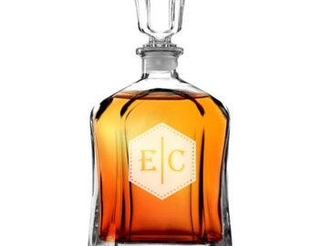 Whiskey Glasses Decanter Custom Bourbon Glasses Letter Monogram Set Personalized Whiskey Gift Set for Dad Monogrammed Scotch Glass