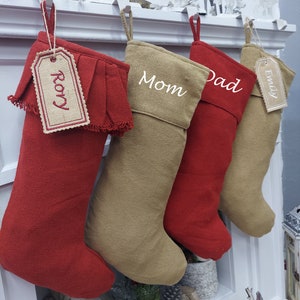 17 in Burlap / Jute Christmas Stocking Bulk - CS152J (6 Pack