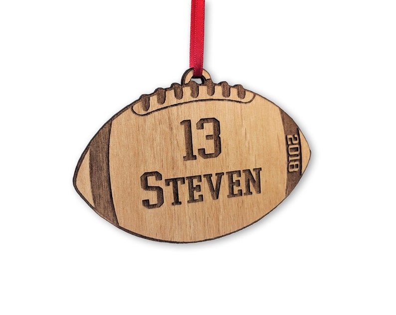 Laser engraved wood christmas ornament