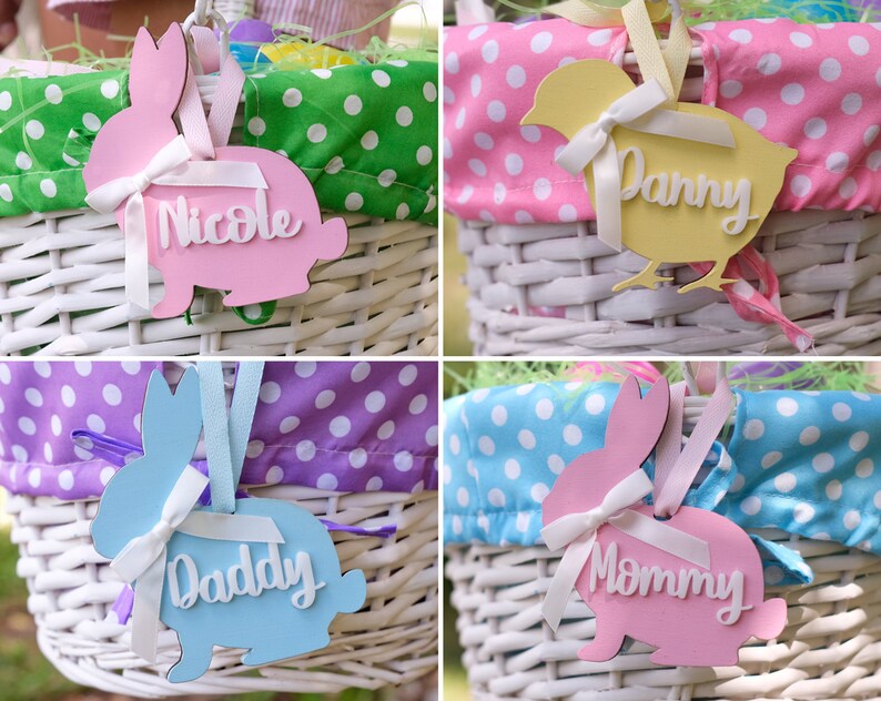  Easter Name Tags - Personalized easter basket name tag 