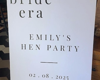 Hen Party Welcome Sign Vinyl Decal Only | Custom Personalised Sticker for Acrylic, Mirror or Wooden Boards | Elegant Vinyl Letter Decoration