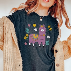 Llama shirt,llama gift,boho llama,alpaca shirt,cute shirt, llama tshirt,farm shirt,animal shirt,llama tshirt,llama tee, flower llama,tshirt