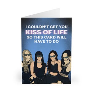 Carte k-pop inspirée de Kiss Of Life - Carte Kpop, KISSY, anniversaire kpop - A5 et A6