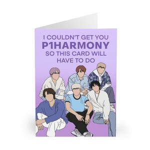 Carte de voeux kpop inspirée de P1Harmony - Anniversaire K-pop, P1ece - A5 et A6