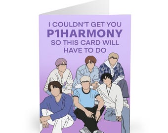 P1Harmony inspired kpop greetings card - K-pop birthday, P1ece - A5 & A6