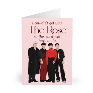 Carte de voeux k-pop inspirée de la rose - Anniversaire Kpop, Rose noire - A5 et A6