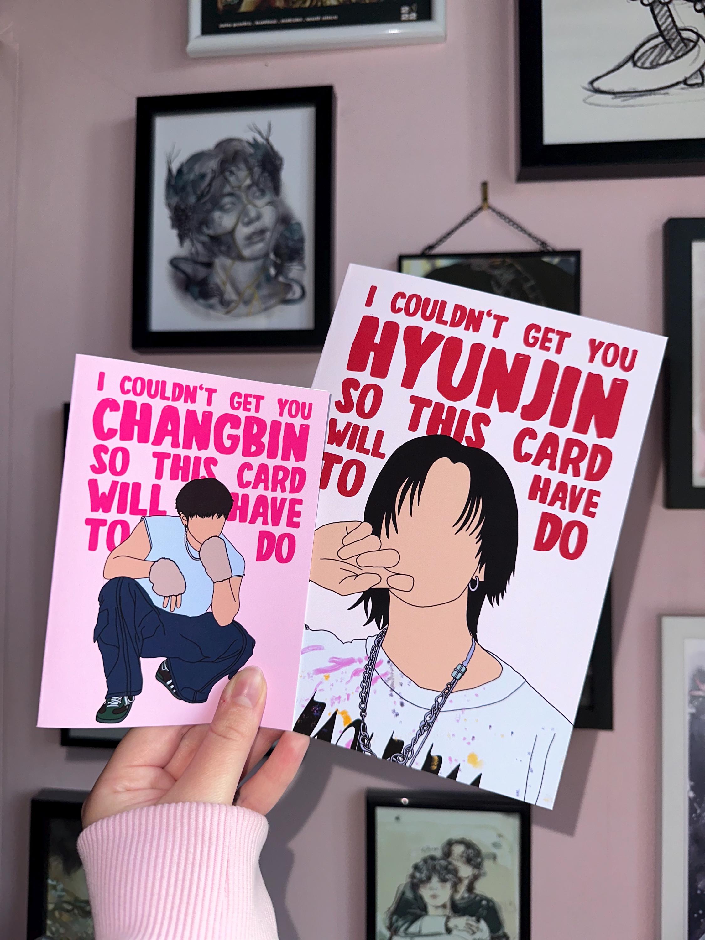 STRAY KIDS Inspired Member K-pop Greetings Cards - SKZ, Stay, K