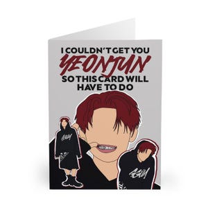 Carte de voeux d'inspiration K-Pop GGUM Yeonjun - TXT, anniversaire K-pop, Choi Yeonjun - A5 et A6