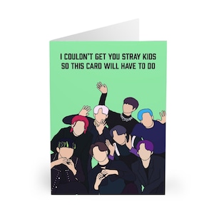 Carte de voeux Kpop inspirée des STRAY KIDS - K-Pop, anniversaire, SKZ - A5 et A6