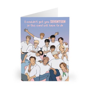 SEVENTEEN inspired Kpop greetings card - K-Pop, SVT, Birthday card, fan - A5 & A6