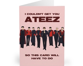 ATEEZ 'In Your Fantasy' Inspired Kpop greetings card - K-POP birthday card, ATINY, special occasion, K-Pop fan - A5 & A6
