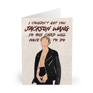 Carte de voeux K-pop inspirée de Jackson Wang - Anniversaire Kpop, Team WANG, GOT7 - A5 et A6