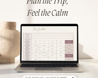 Holiday Planner Excel Template | Vacation Planning Spreadsheet | Travel Organizer